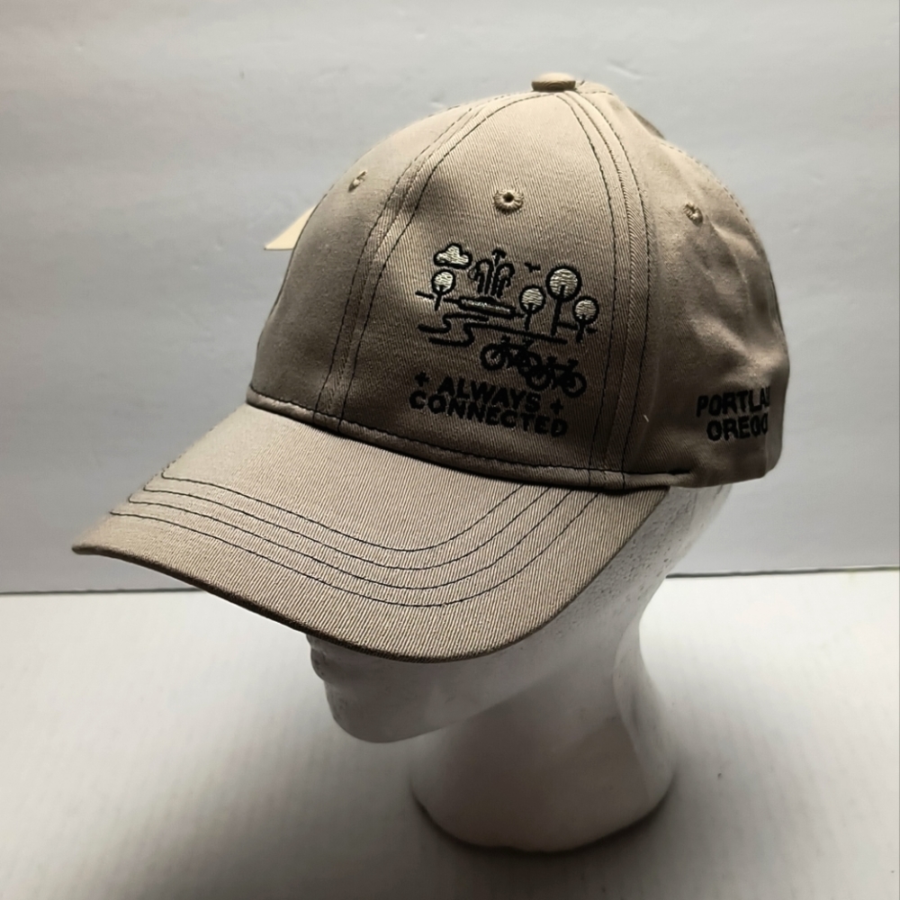 Demdaco Trucker Hat Cap Men's Always Connected One Size Adjustable Khaki